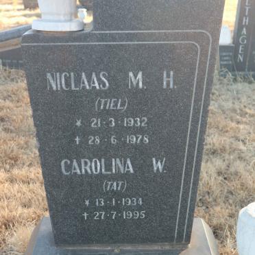 SCHOEMAN Niclaas M.H. 1932-1978 &amp; Carolina W. 1934-1995