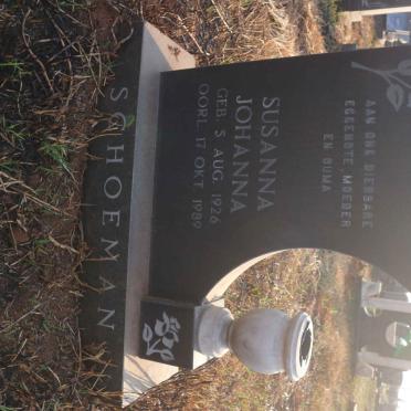 SCHOEMAN Susanna Johanna 1926-1989