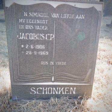 SCHONKEN Jacobus C.P. 1906-1969