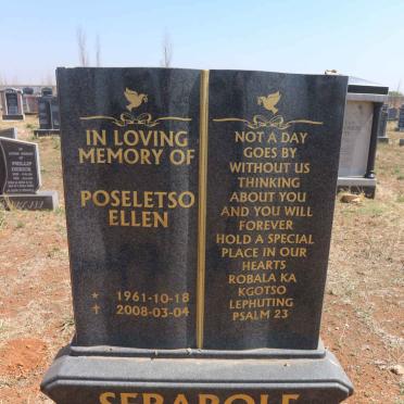 SEBABOLE Poseletso Ellen 1961-2008 