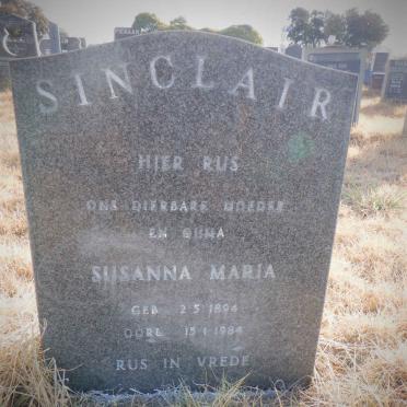 SINCLAIR Susanna Maria 1894-1984