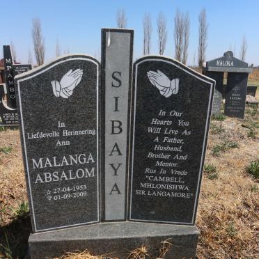 SIBAYA Malanga Absalom 1953-2009