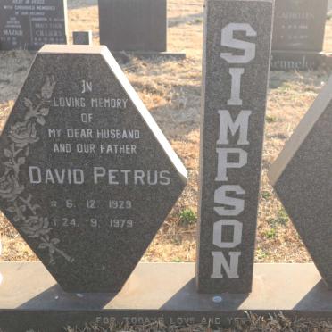 SIMPSON David Petrus 1929-1979