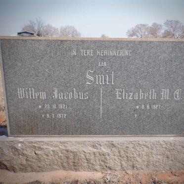 SMIT Willem Jacobus 1921-1972 &amp; Elizabeth M.H. 1927-