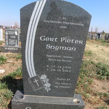 SNYMAN Gert Pieter 1956-2010
