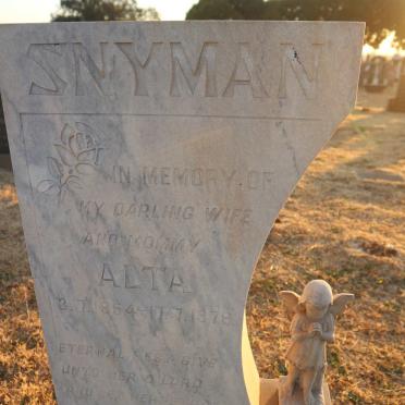 SNYMAN Alta 1954-1979