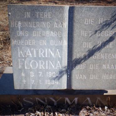 SNYMAN Katrina Florina 1904-1984