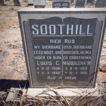 SOOTHILL Louis G. 1906-1982 &amp; Magdalena M. 1919-1991