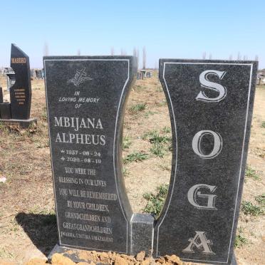 SOGA Mbijana Alpheus 1957-2020