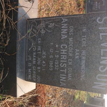 STEVENSON Anna Christina 1932-1989