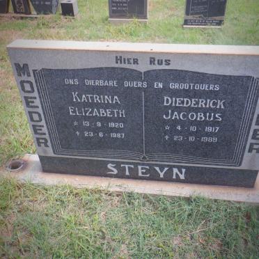 STEYN Diederick Jacobus 1917-1989 &amp; Katrina Elizabeth 1920-1987