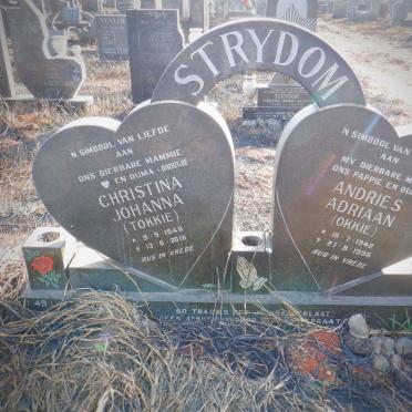 STRYDOM Andries Adriaan 1942-1996 &amp; Christina Johanna 1948-2016
