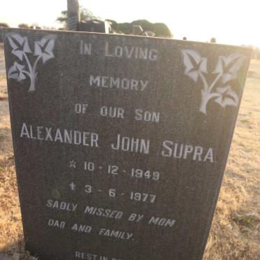 SUPRA Alexander John 1949-1977