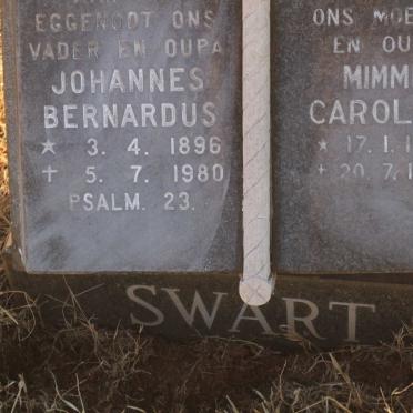 SWART Johannes Bernardus 1896-1980 &amp; Mimmie Carolina 1903-1995