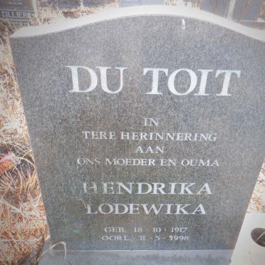 TOIT Hendrika Lodewika, du 1917-1998