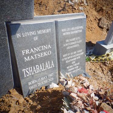 TSHABALALA Francina Matseko 1947-2020