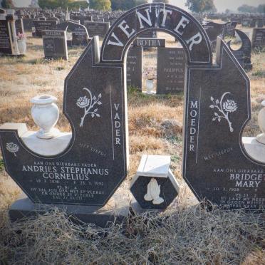 VENTER Andries Stephanus Cornelius 1918-1992 &amp; Bridget Mary 1928-2016