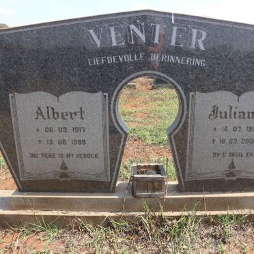VENTER Albert 1917-1995 &amp; Juliana 1917-2006