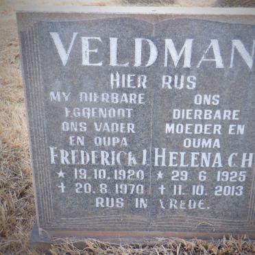 VELDMAN Frederick J. 1920-1970 &amp; Helena C.H. 1925-2013