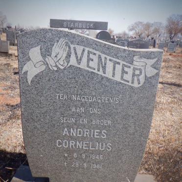 VENTER Andries Cornelius 1946-1981