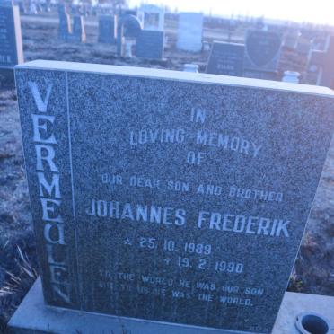 VERMEULEN Johannes Frederik 1989-1990
