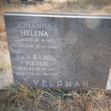 VELDMAN Jan Karel Pieter 1913-1992 &amp; Johanna Helena 1922-1986