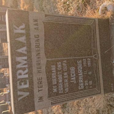 VERMAAK Jacob Gerhardus 1912-1982