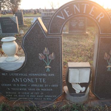 VENTER Antonette 1942-1989