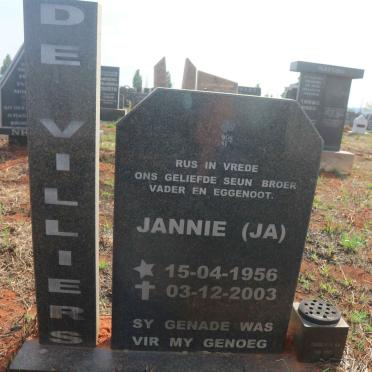 VILLIERS J.A., de 1956-2003 