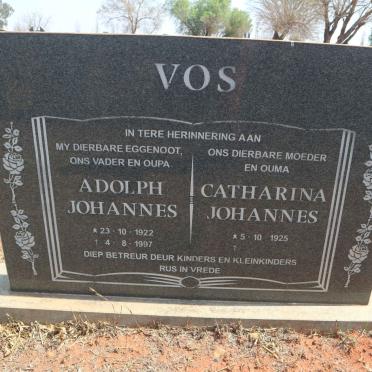 VOS Adolph Johannes 1922-1997 &amp; Catharina Johannes 1925-