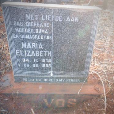 VOS Maria Elizabeth 1934-1998