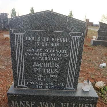 VUUREN Jacobus Petrus, Janse van 1935-2004