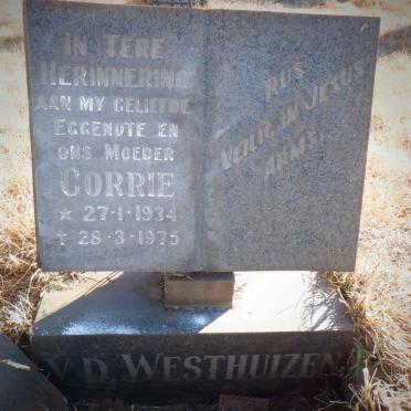 WESTHUIZEN Corrie, v.d. 1934-1975