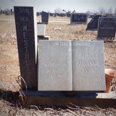 WESTHUIZEN Johanna Susanna Anna, van der 1939-1992