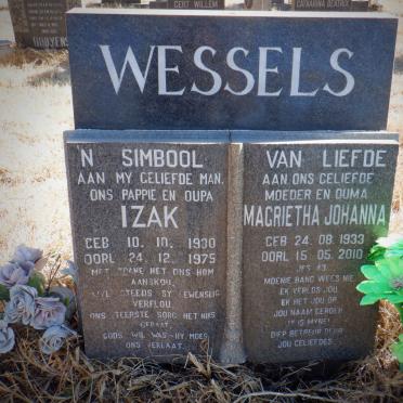 WESSELS Izak 1930-1975 &amp; Magrietha Johanna 1933-2010