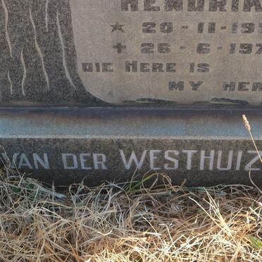 WESTHUIZEN Christiaan Hendrik, van der 1955-1977