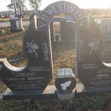 WESTHUIZEN Cornelius Johannes, v.d. 1923-1988 &amp; Kinna 1926-2012