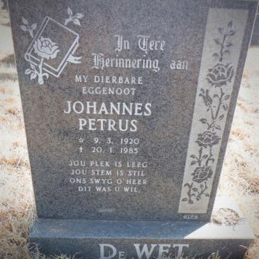 WET Johannes Petrus, de 1920-1985