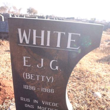 WHITE E.J.G. 1896-1986