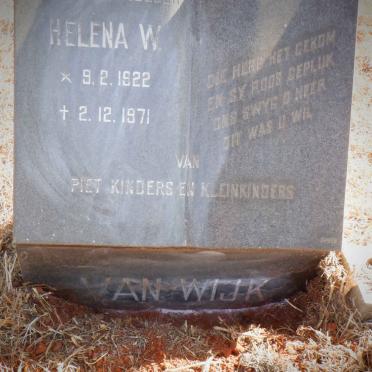 WIJK Helena W., van 1922-1971