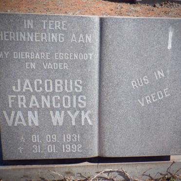 WYK Jacobus Francois, van 1931-1992