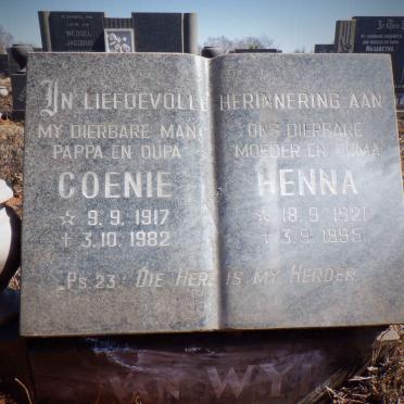 WYK Coenie, van 1917-1982 &amp; Henna 1921-1995