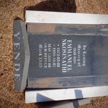YENDE Emmanuel Nkosinathi 1972-1999