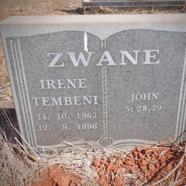 ZWANE Irene Tembeni 1962-1996