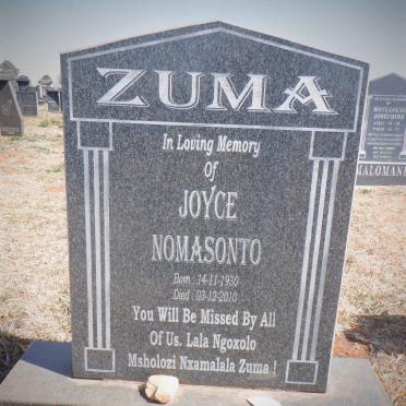 ZUMA Joyce Nomasonto 1930-2010