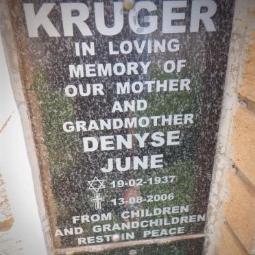 KRUGER Denyse June 1937-2006