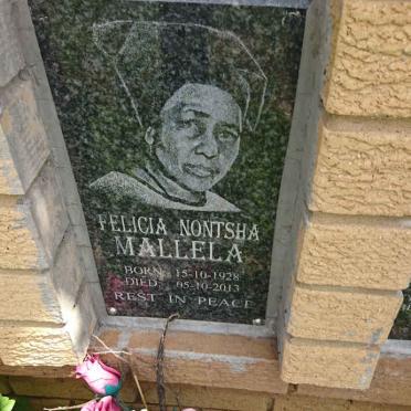 MALLELA Felicia Nontsha 1928-2013 