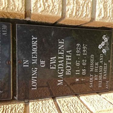 BOTHA Eva Magdalena 1929-1997