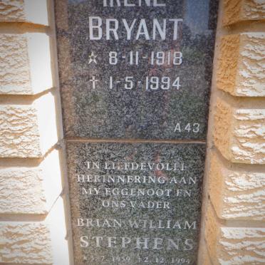 BRYANT Irene 1918-1994 :: STEPHENS Brian William 1959-1994