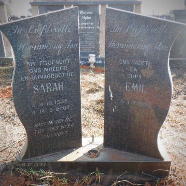 ? Emil 1936- &amp; Sarah 1935-2002